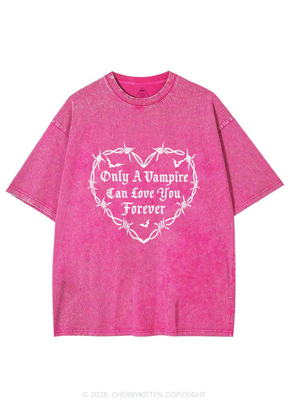 Halloween Vampire Love You Forever Y2K Shirts Washed Tee Cherrykitten