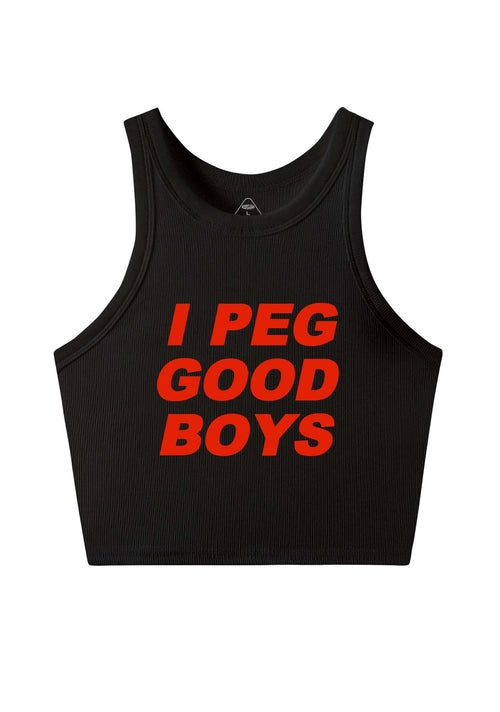 I Peg Good Boys Y2K Crop Tank Top Cherrykitten