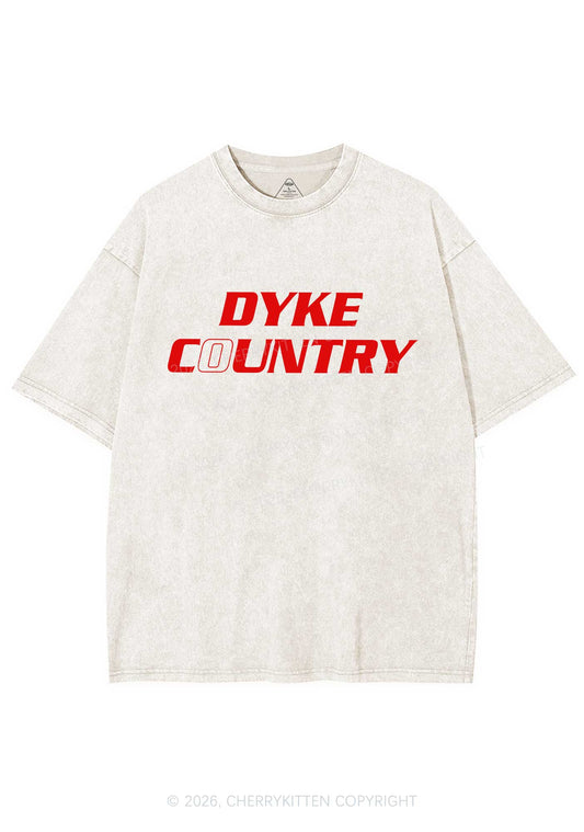 Dyke Country Pride Y2K Shirts Washed Tee Cherrykitten
