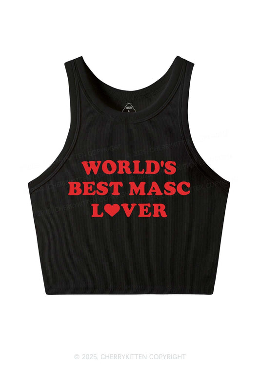 Worlds Best Masc Lover Pride Y2K Crop Tank Top Cherrykitten