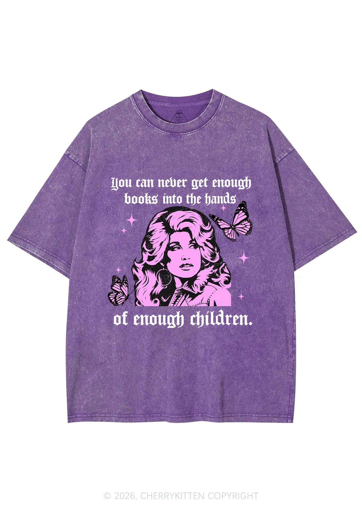 Get Enough Books Into Children Y2K Shirts Washed Tee Cherrykitten
