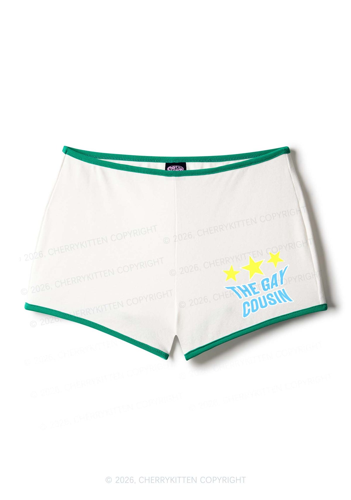 The Gay Cousin Pride Y2K Booty Shorts Cherrykitten