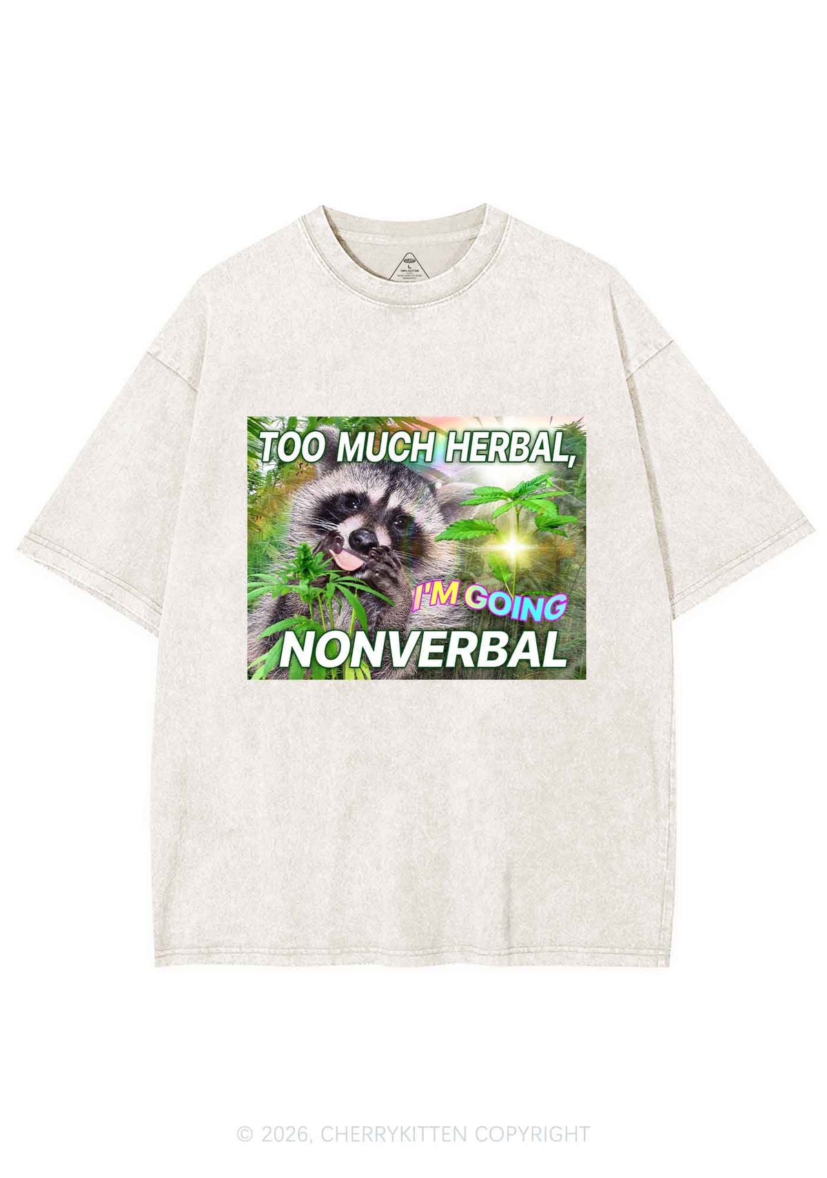Im Going Nonverbal Y2K Shirts Washed Tee Cherrykitten
