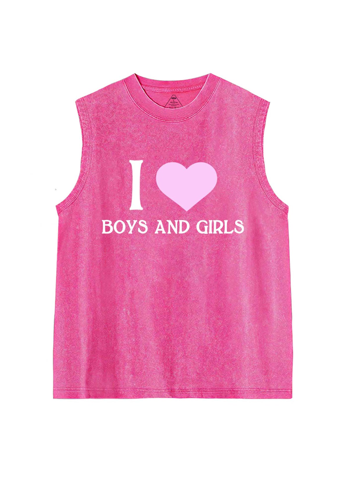 I Love Boys and Girls Pride Y2K Washed Muscle Tank Cherrykitten