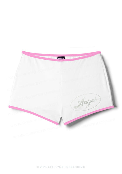 Rhinestone Mini Angel Y2K Booty Shorts Cherrykitten
