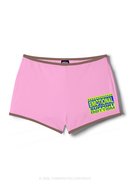 Emotional Support Bottom Pride Y2K Booty Shorts Cherrykitten