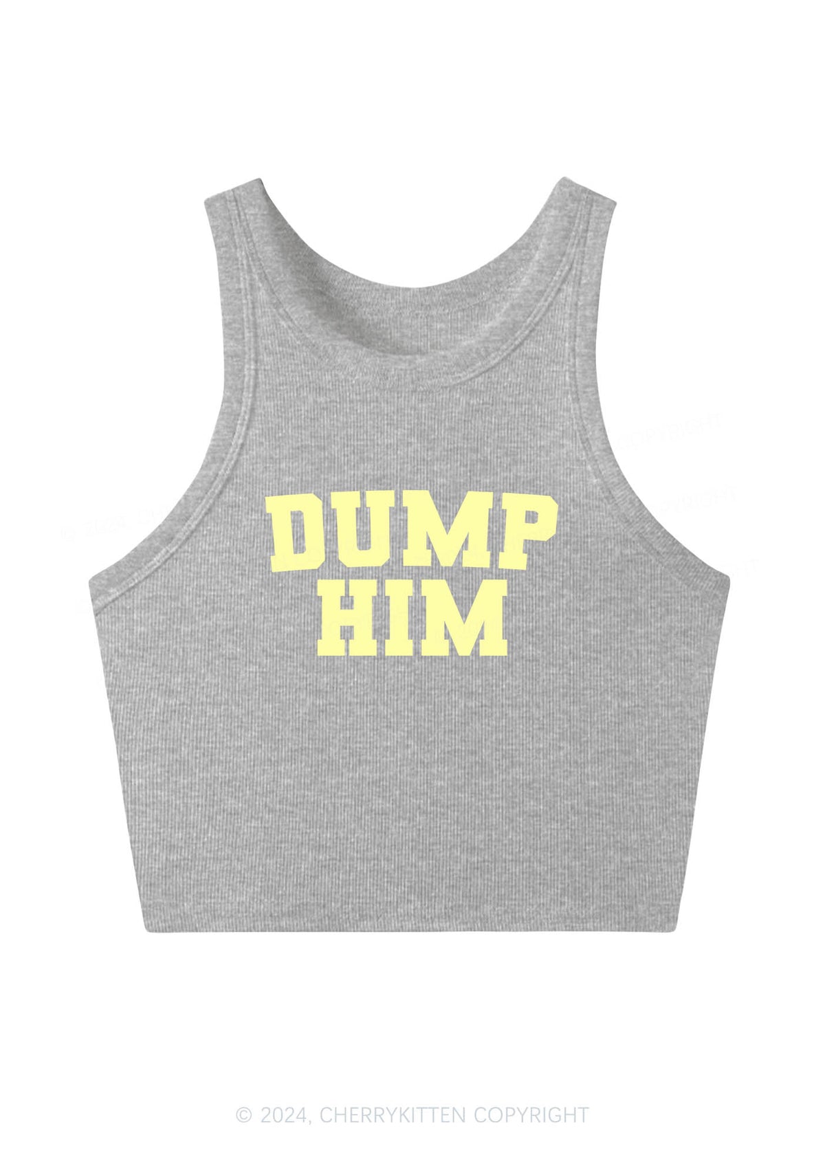 Dump Him Y2K Crop Tank Top Cherrykitten
