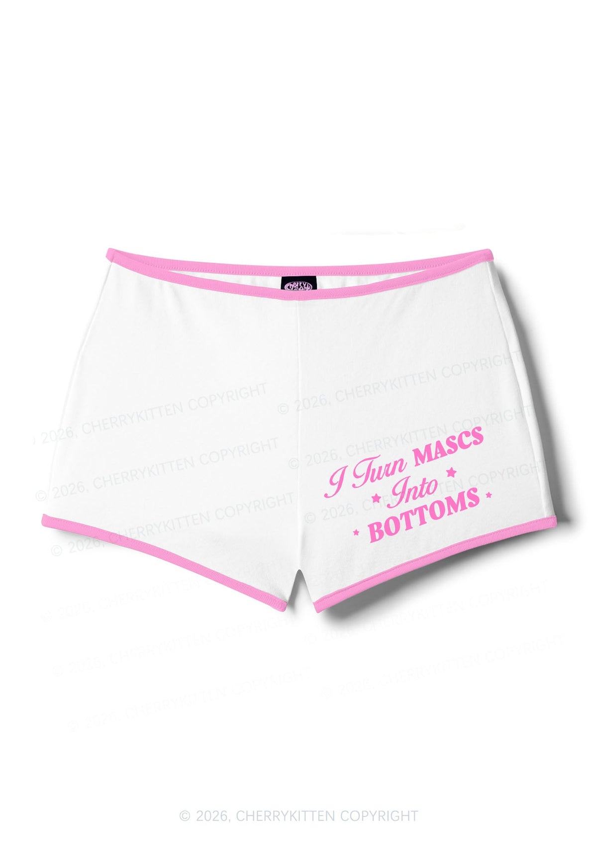 I Turn Mascs Into Bottoms Pride Y2K Booty Shorts Cherrykitten