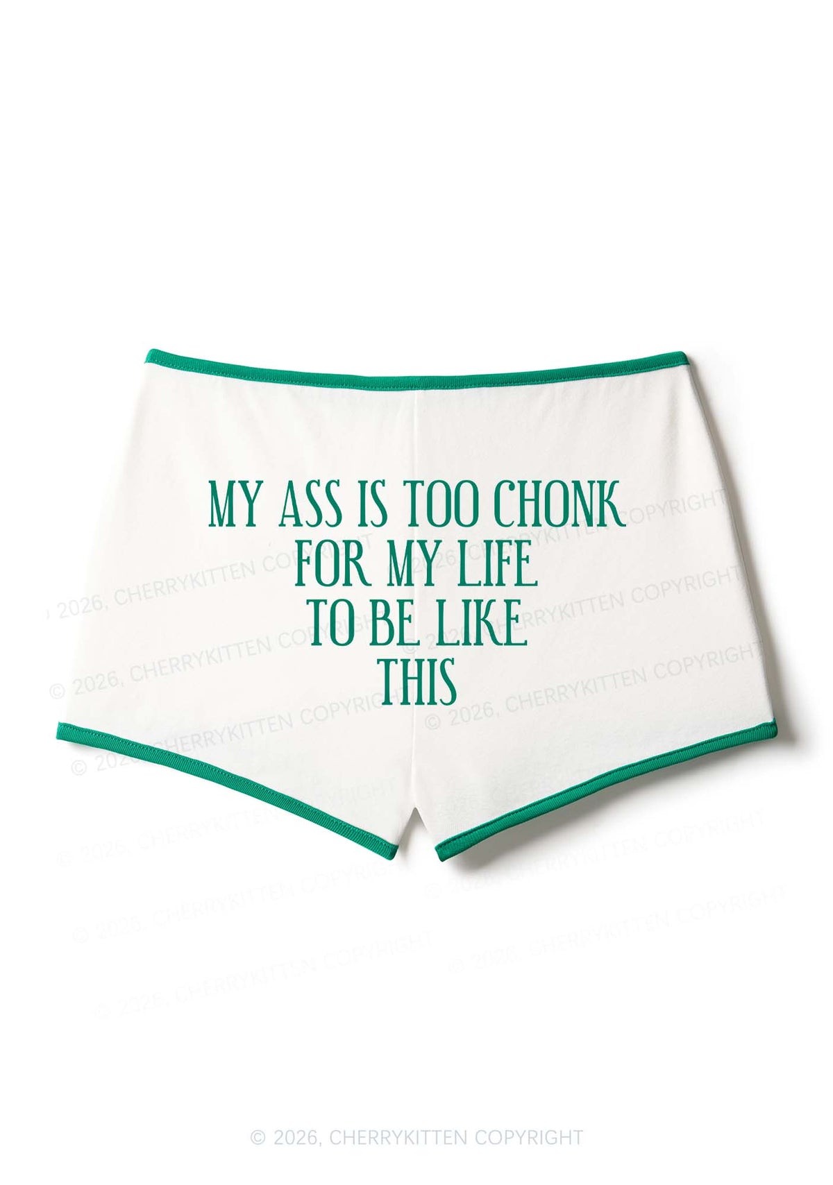 My Axx Is Too Chonk Y2K Booty Shorts Cherrykitten
