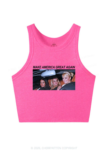 Make America Great Y2K Crop Tank Top Cherrykitten