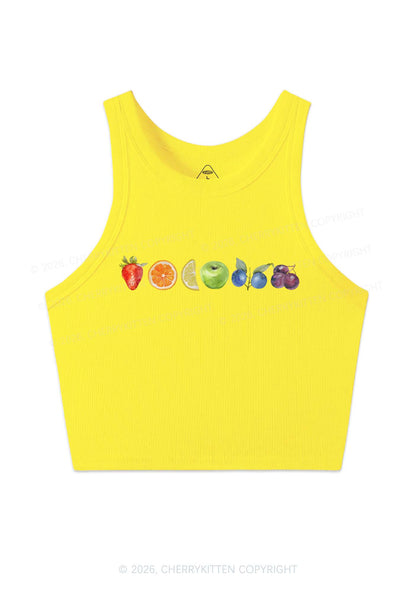 Six Fruity Y2K Crop Tank Top Cherrykitten