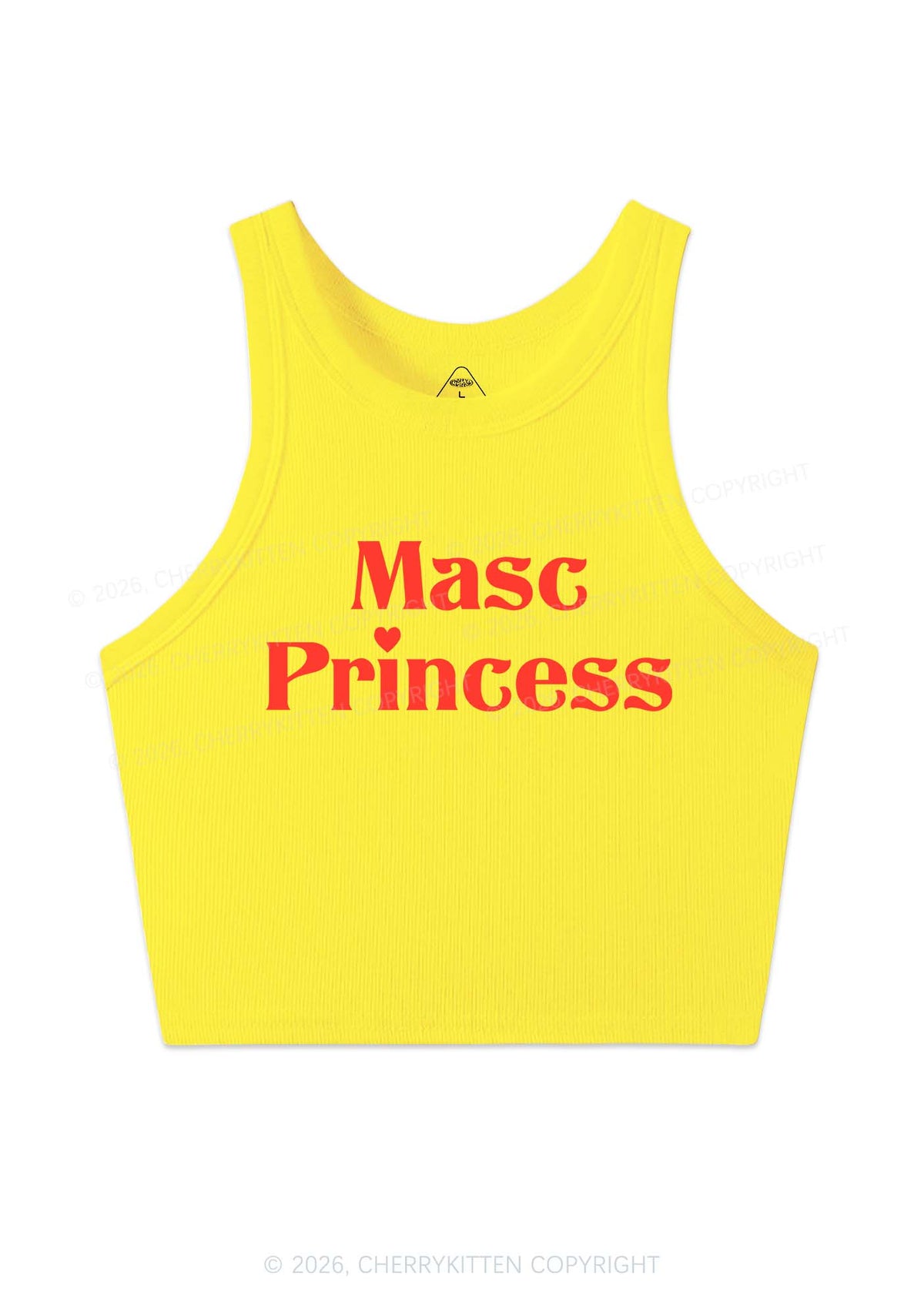 Masc Princess Pride Y2K Crop Tank Top Cherrykitten