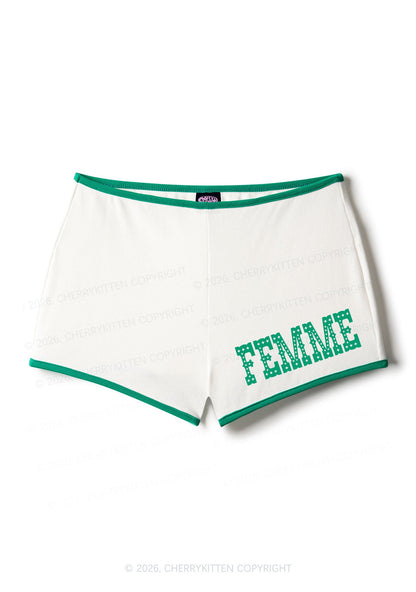 Pink Femme Pride Y2K Booty Shorts Cherrykitten