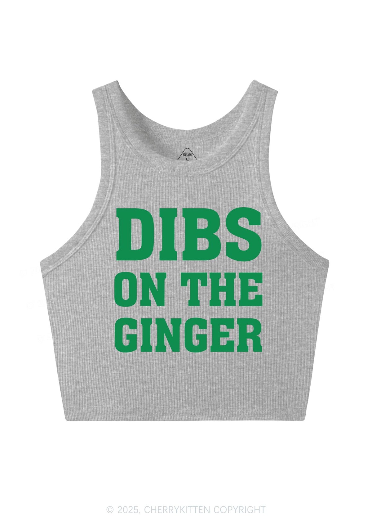 Dibs On The Ginger St Patricks Y2K Crop Tank Top Cherrykitten