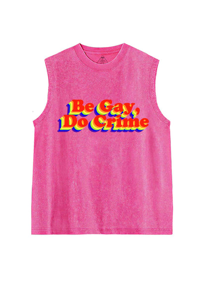 Be Gay Do Crxme Y2K Washed Muscle Tank Cherrykitten