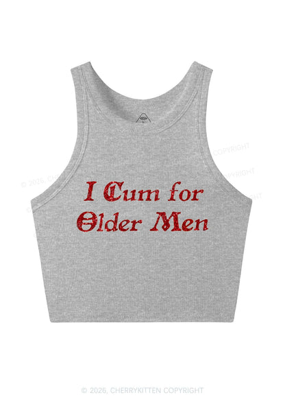 Glitter Come For Older Men Y2K Crop Tank Top Cherrykitten