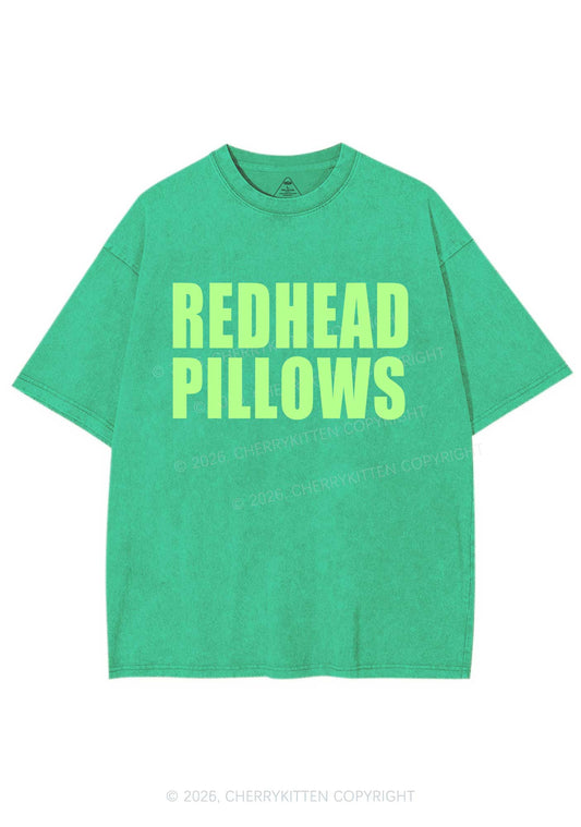 Redhead Pillows St Patricks Y2K Shirts Washed Tee Cherrykitten
