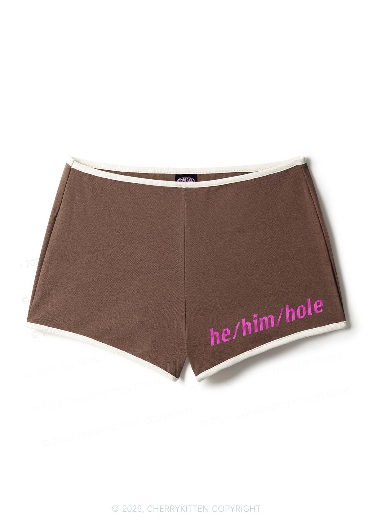 He Him Hole Pride Y2K Booty Shorts Cherrykitten