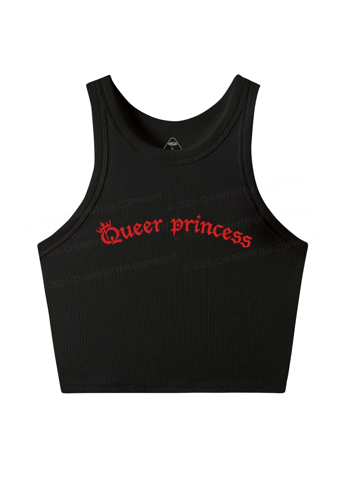 Gothic Queer Princess Pride Y2K Crop Tank Top Cherrykitten