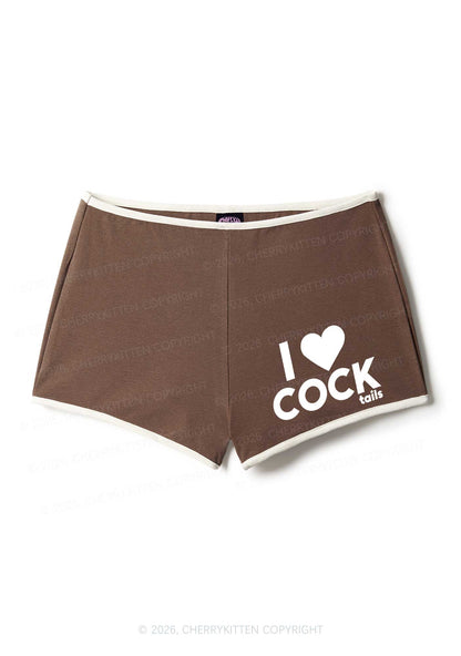 I Love Cocktails Y2K Booty Shorts Cherrykitten