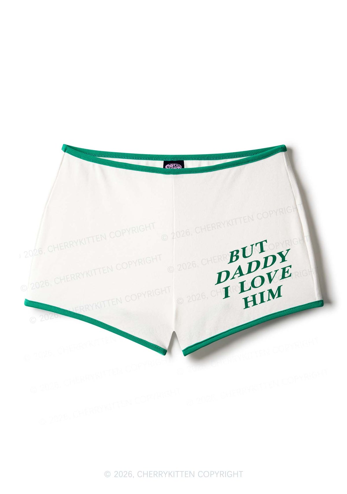 But Daddy I Love Him Pride Y2K Booty Shorts Cherrykitten
