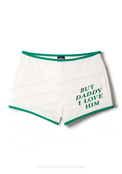 But Daddy I Love Him Pride Y2K Booty Shorts Cherrykitten