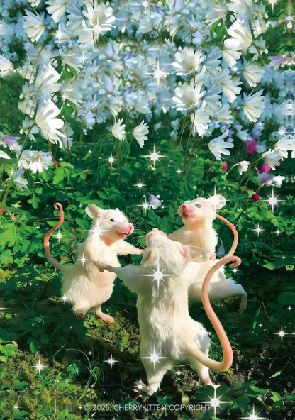 Dancing Rat Y2K Mesh Crop Top Cherrykitten Art by OhStuffinell Taxidermy