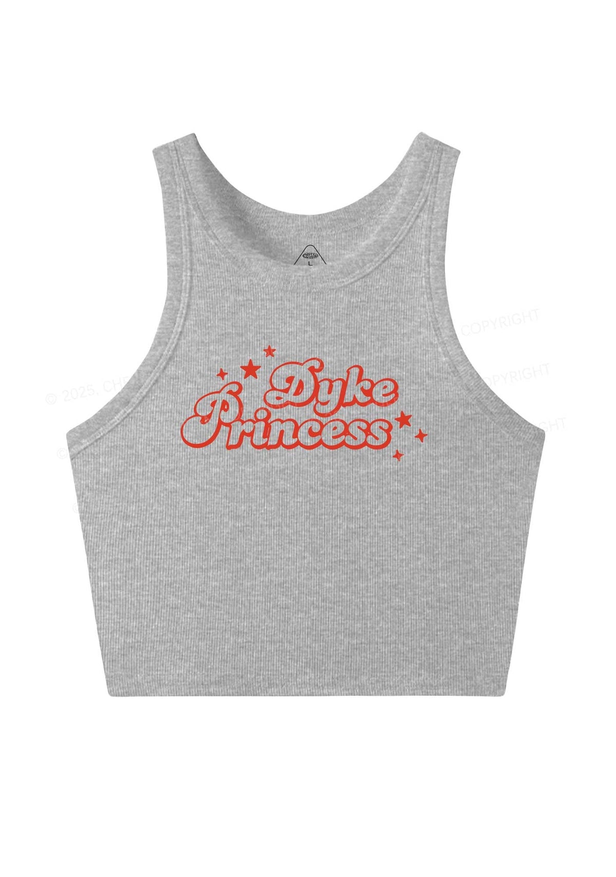 Dyke Princess Pride Y2K Crop Tank Top Cherrykitten
