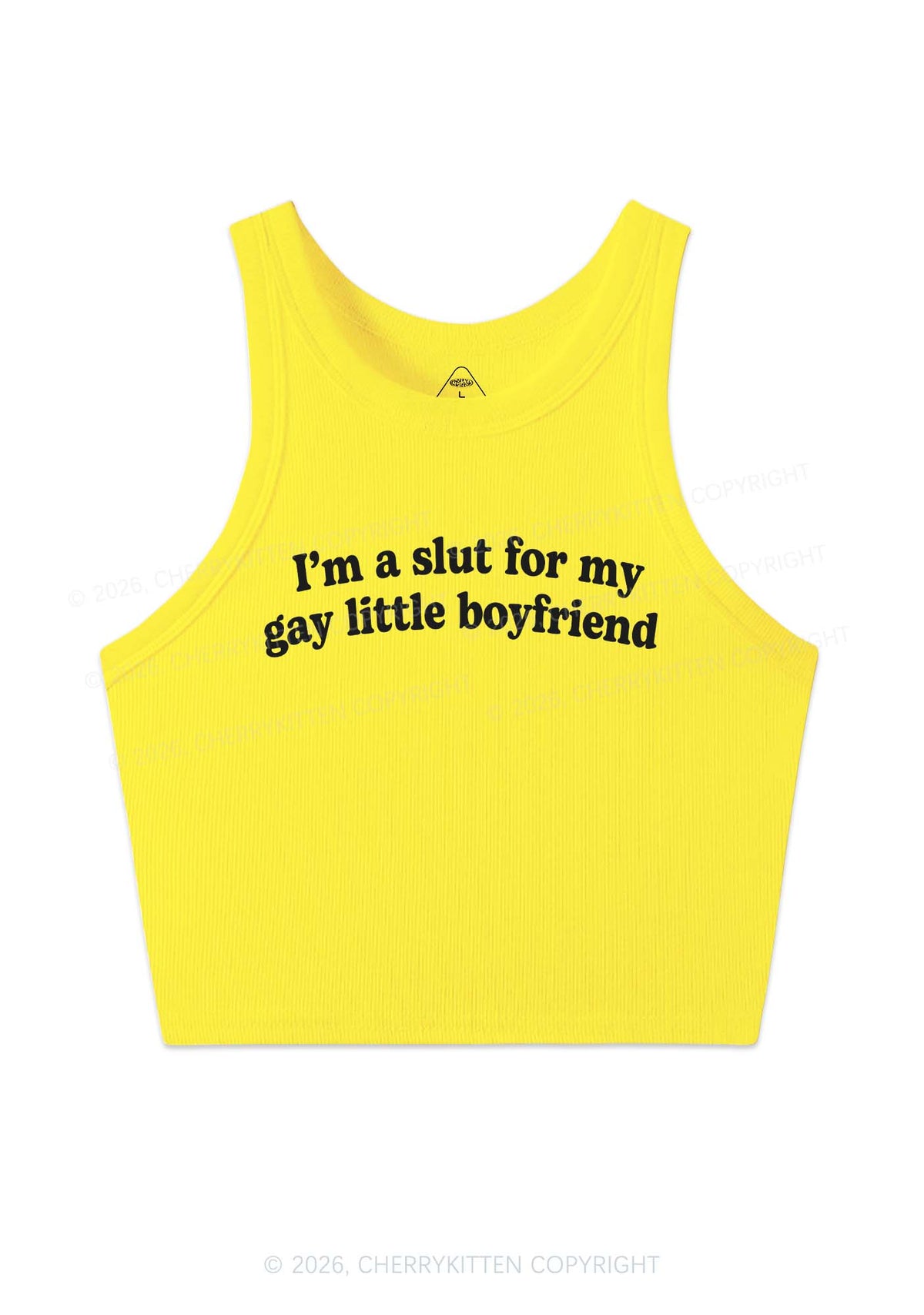 Slxt For My Gay BF Y2K Valentine's Day Crop Tank Top Cherrykitten