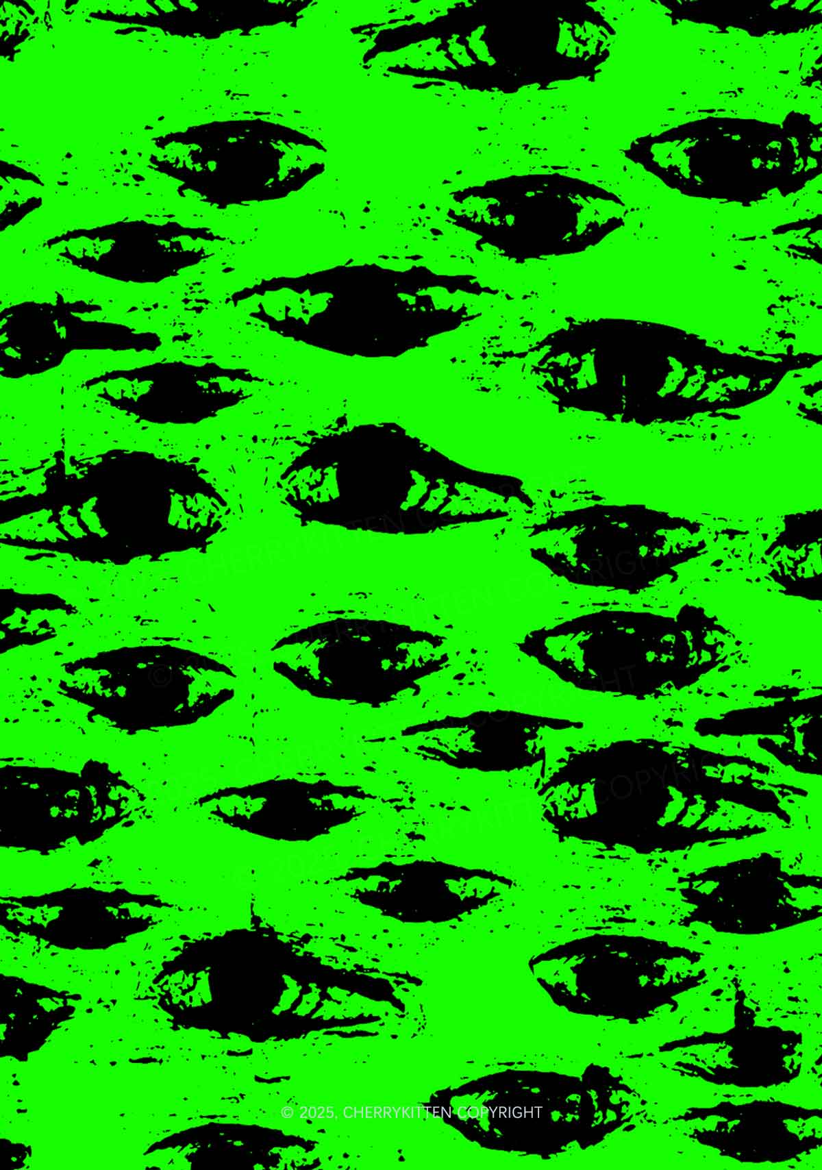 Eyes On Bright Green Y2K Mesh Crop Top Cherrykitten
