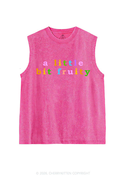 A Little Bit Fruity Y2K Washed Muscle Tank Cherrykitten