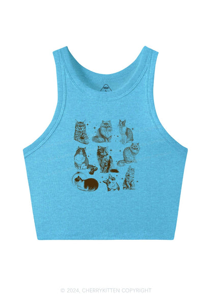 Retro Kitten Y2K Crop Tank Top Cherrykitten