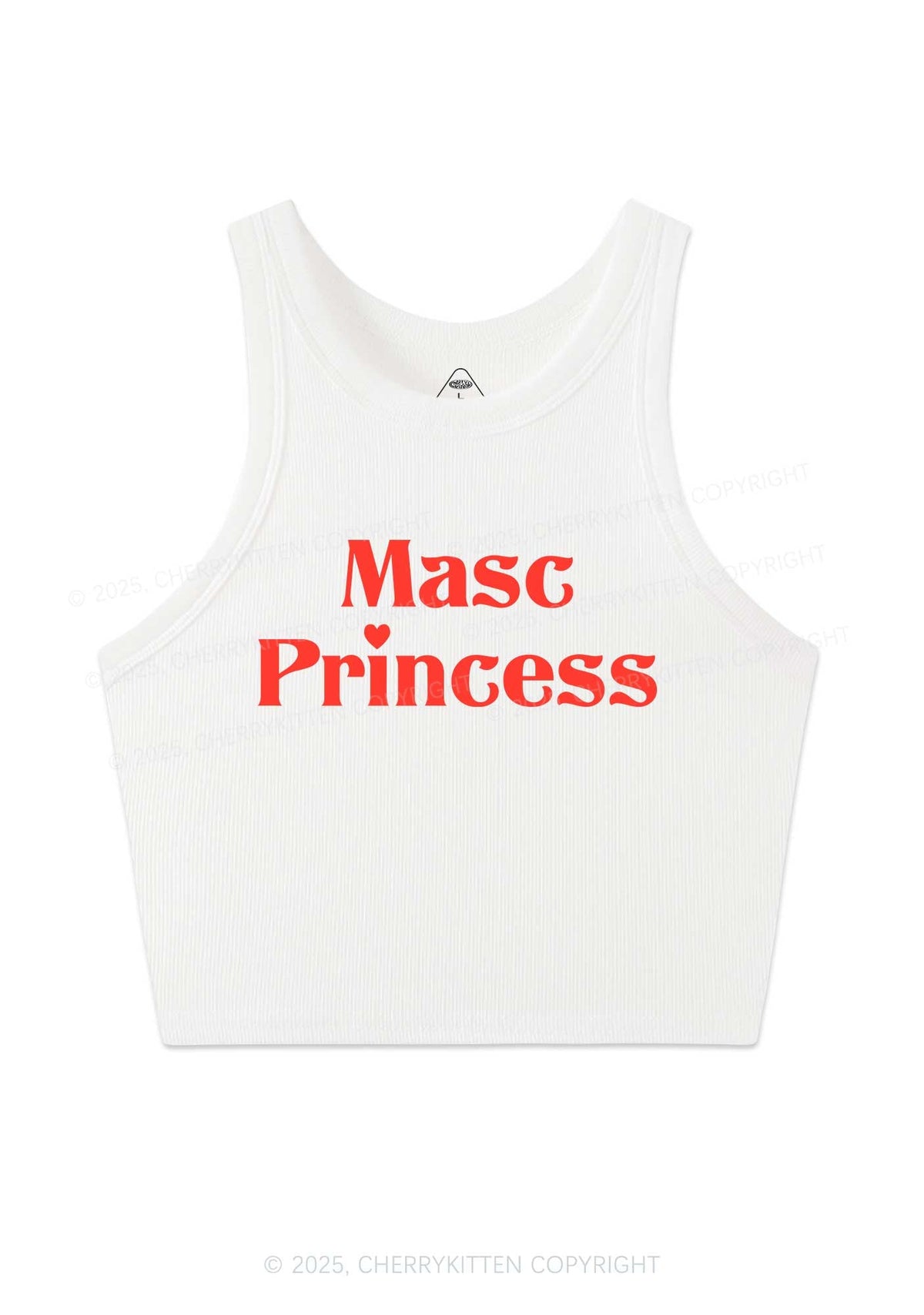 Masc Princess Pride Y2K Crop Tank Top Cherrykitten
