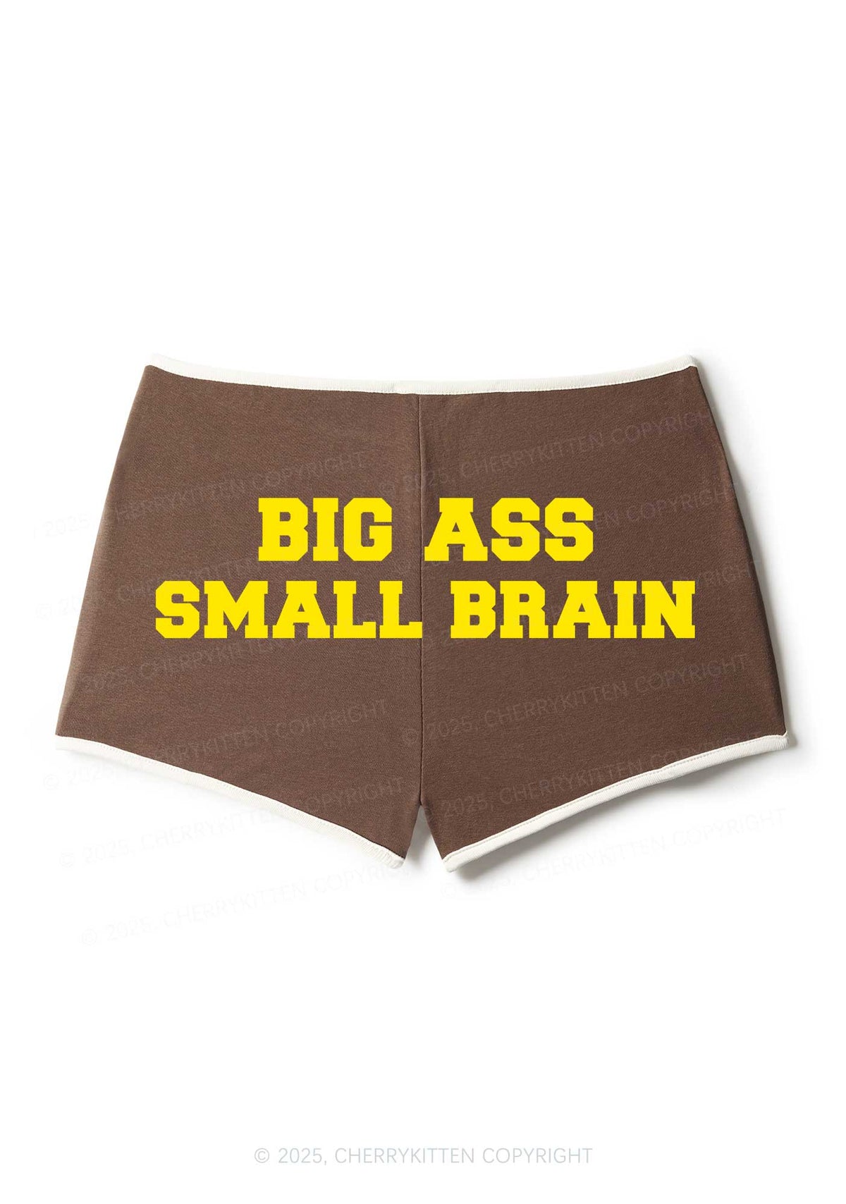 Big Axx Small Brain Y2K Booty Shorts Cherrykitten
