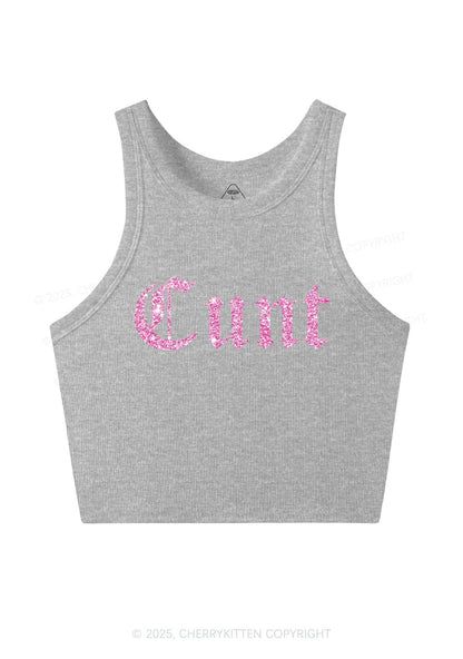 Glitter Cxxt Y2K Crop Tank Top Cherrykitten
