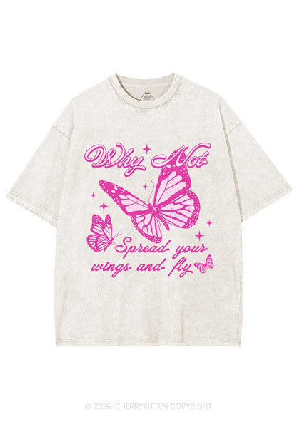 Spread Your Wings And Fly Y2K Shirts Washed Tee Cherrykitten
