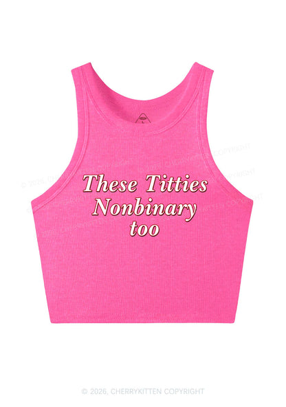 Txtties Nonbinary Too Pride Y2K Crop Tank Top Cherrykitten