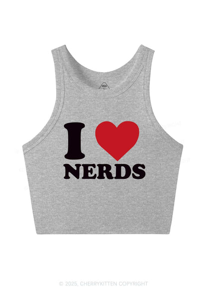 I Love Nerds Y2K Crop Tank Top Cherrykitten