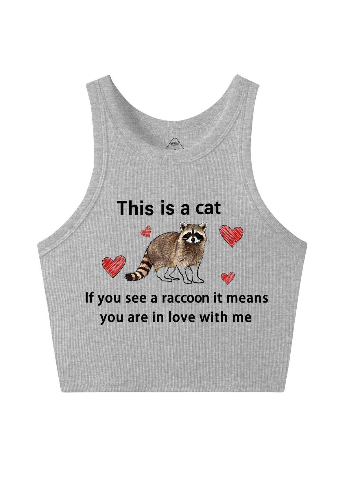 If You See A Raccoon Y2K Crop Tank Top Cherrykitten