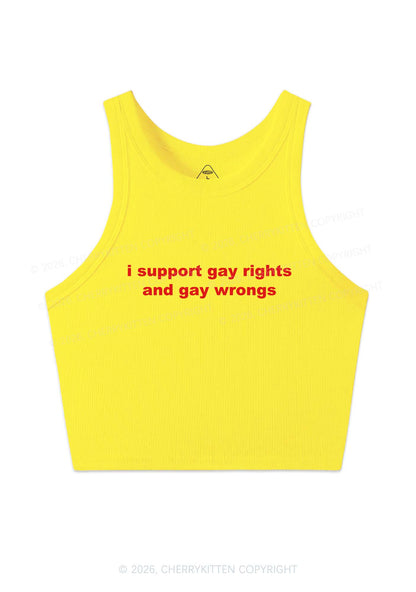 Support Gay Rights Y2K Crop Tank Top Cherrykitten