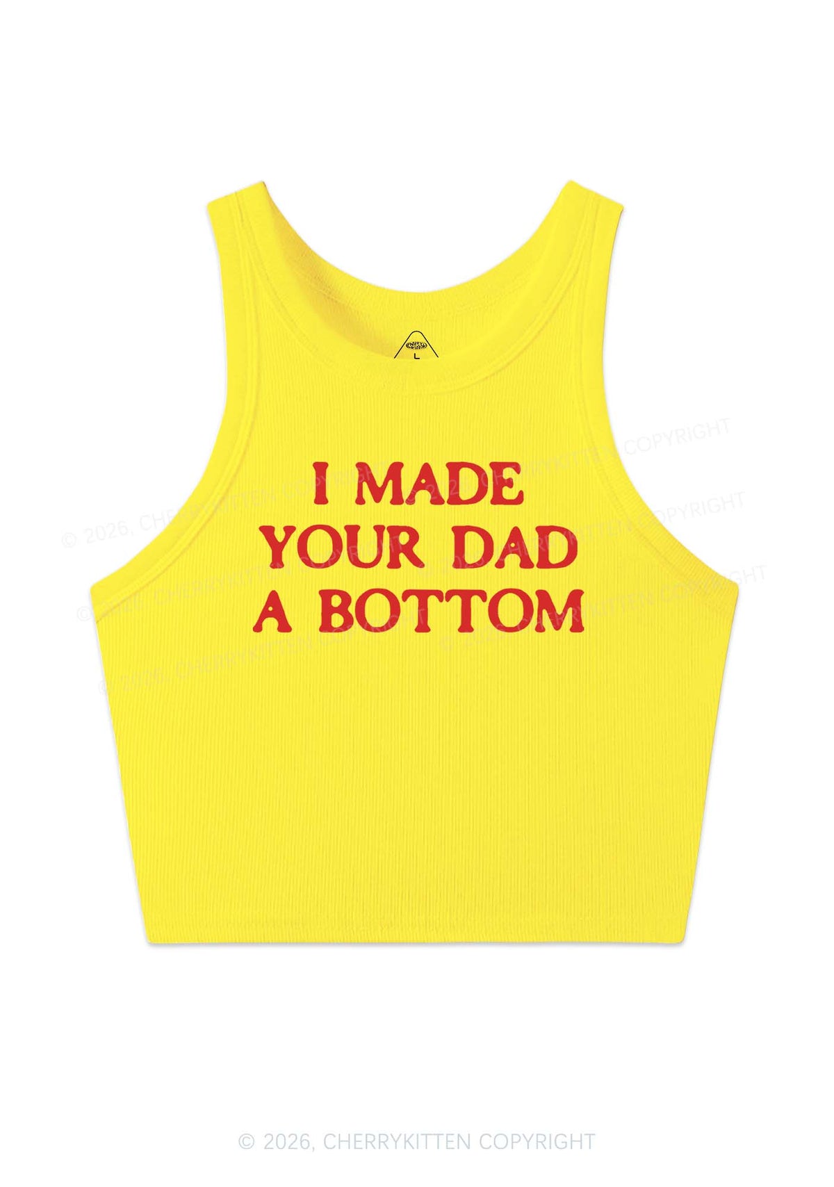 Made Your Dad Bottom Pride Y2K Crop Tank Top Cherrykitten