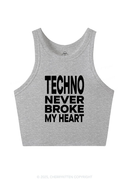 Techno Heart Y2K Crop Tank Top Cherrykitten