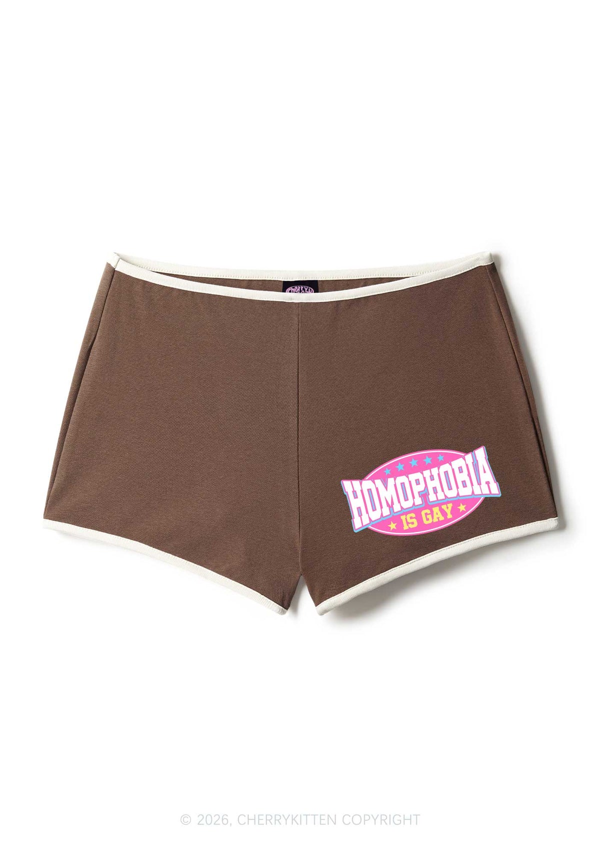 Homophobia Is Gay Pride Y2K Booty Shorts Cherrykitten