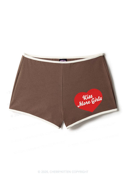 Kiss More Girls Pride Y2K Booty Shorts Cherrykitten
