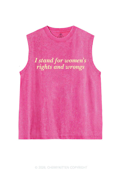 I Stand For Womens Rights Pride Y2K Washed Muscle Tank Cherrykitten