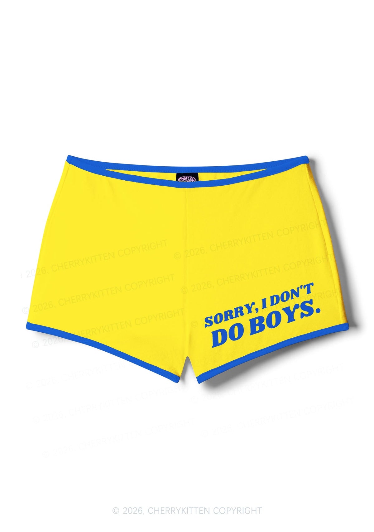 Sorry I Dont Do Boys Pride Y2K Booty Shorts Cherrykitten