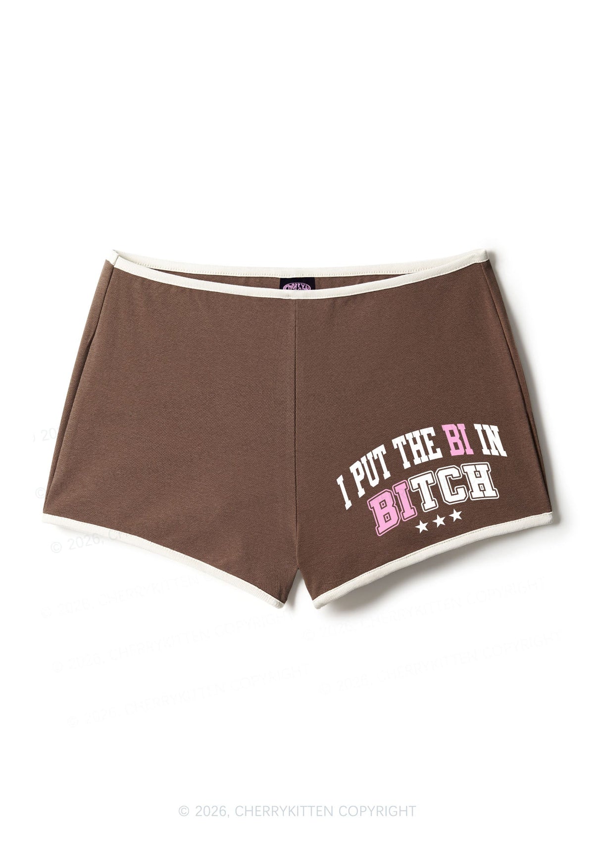 I Put The Bi In Bxxch Pride Y2K Booty Shorts Cherrykitten