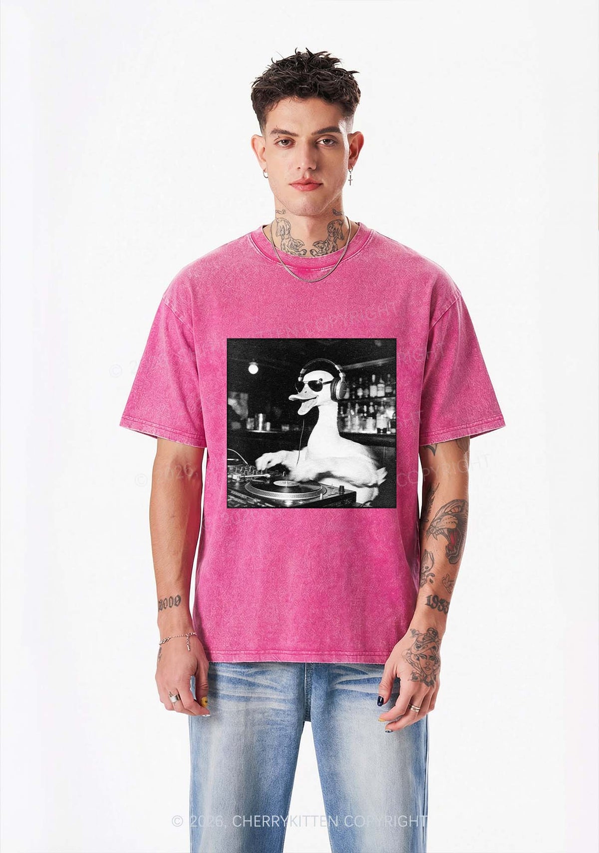 DJ Duck Y2K Shirts Washed Tee Cherrykitten