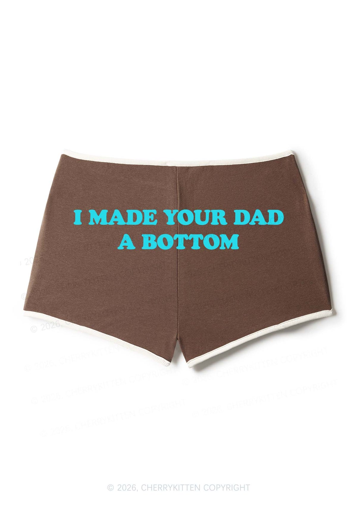 Made Your Dad Bottom Pride Y2K Booty Shorts Cherrykitten