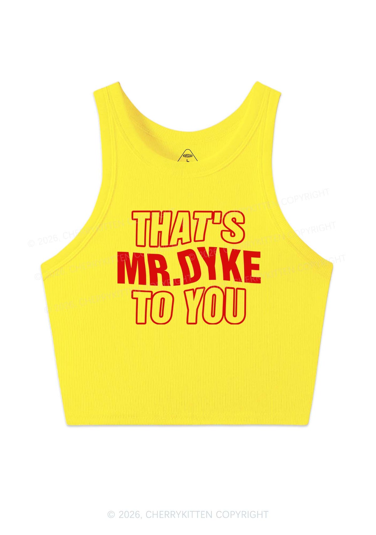Thats Mr Dyke Pride Y2K Crop Tank Top Cherrykitten